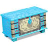 vidaXL Storage Chest Blue Mango Wood 80x40x45 cm