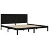 vidaXL Bed Frame without Mattress Black 200x200 cm Solid Wood Pine