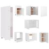 vidaXL 8 Piece Kitchen Cabinet Set Lyon White Engineered Wood