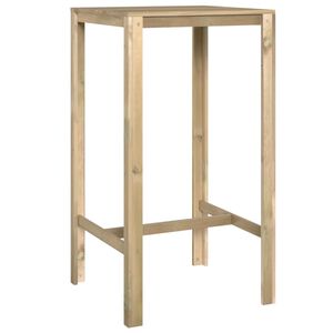 vidaXL Bar Table 60x60x110 cm Impregnated Pinewood
