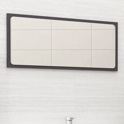 vidaXL Bathroom Mirror Grey 80x1.5x37 cm Engineered Wood