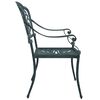 vidaXL Garden Chairs 2 pcs Green Cast Aluminium