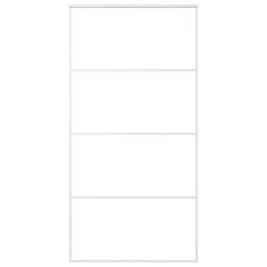 vidaXL Sliding Door Frosted ESG Glass and Aluminium 102.5x205 cm White