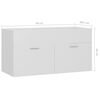 vidaXL Sink Cabinet White 90x38.5x46 cm Engineered Wood