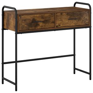 vidaXL Console Table Smoked Oak 90 x 33 x 80.5 cm Engineered Wood
