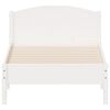 vidaXL Bed Frame without Mattress White 75x190 cm Small Single Solid Wood Pine