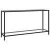 vidaXL Console Table Transparent 140x35x75 cm Tempered Glass
