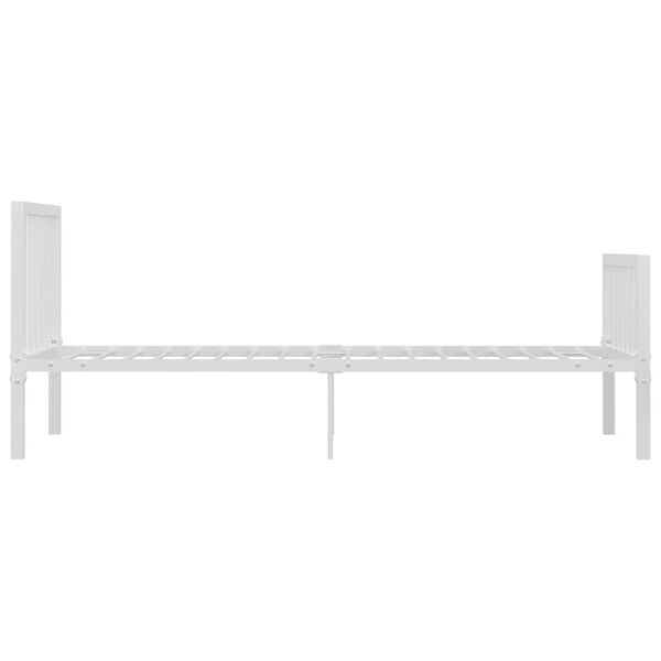 vidaXL Bed Frame without Mattress White Metal 90x200 cm