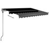 vidaXL Freestanding Manual Retractable Awning 300x250 cm Anthracite