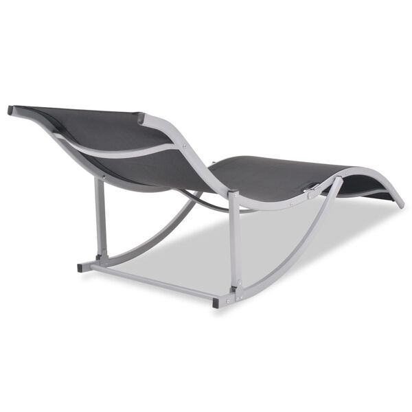 vidaXL Folding Sun Loungers 2 pcs Aluminium and Textilene