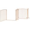 vidaXL Dog Gate with Door Foldable 4 Panels 320 cm Poplar Wood