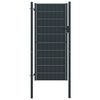 vidaXL Fence Gate PVC and Steel 100x124 cm Anthracite