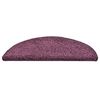 vidaXL Stair Mats 30 pcs 56x17x3 cm Dark Purple Half Round