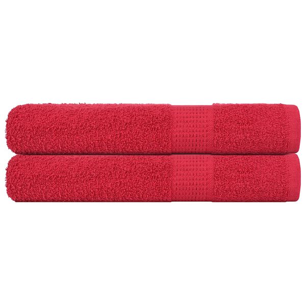vidaXL Sauna Towels "FROGN" 2 pcs Red 80x200 cm 360 gsm