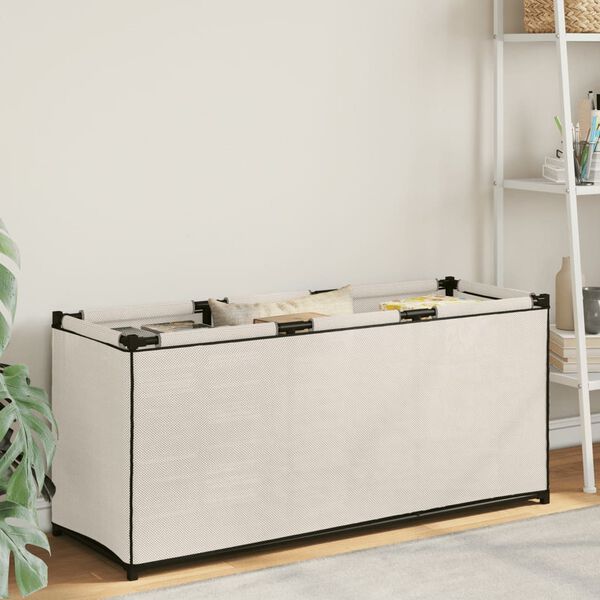vidaXL Storage Box Cream 105x34.5x45 cm Fabric