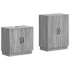 vidaXL 2 Piece Bathroom Cabinet Set HOORN Grey Sonoma Engineered Wood