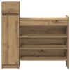vidaXL Shoe Cabinet Artisan Oak 100.5 x 28 x 100 cm Engineered Wood