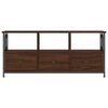 vidaXL TV Cabinet Brown Oak 102x33x45 cm Engineered Wood&Iron
