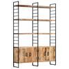 vidaXL 4-Tier Bookcase 124x30x180 cm Rough Mango Wood