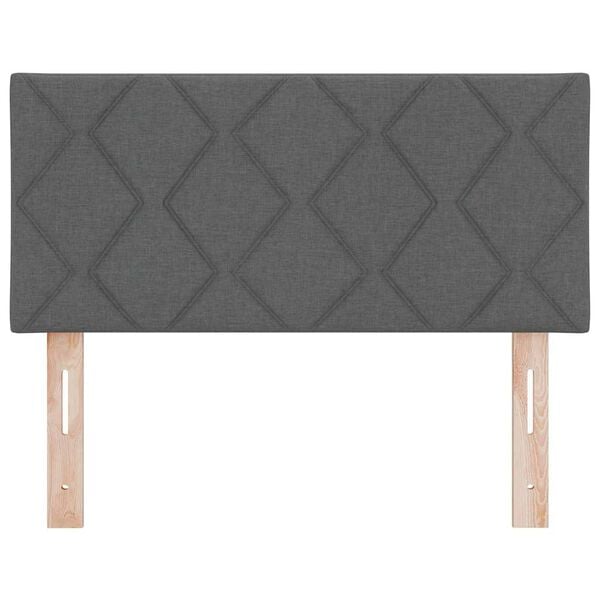 vidaXL Headboard with Headboard Dark Grey 100 cm Faux Leather