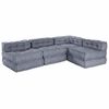 vidaXL Modular Sofa 4 pcs Grey Fabric