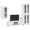 vidaXL TV Cabinet Set with Drawer with Shelf White Engineered Wood