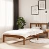 vidaXL Bed Frame without Mattress Honey Brown Solid Wood 90x200 cm