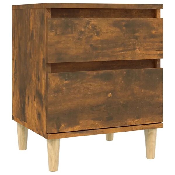vidaXL Bedside Cabinet Smoked Oak 40x35x50 cm