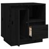 vidaXL Bedside Cabinet Black 50x34x50 cm Solid Wood Pine