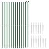 vidaXL Wire Mesh Fence with Spike Anchors Green 1.4x25 m
