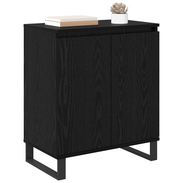vidaXL Sideboard Black Oak 60 x 35 x 70 cm Engineered Wood