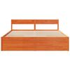 vidaXL Bed Frame without Mattress Wax Brown 180x200 cm Super King Solid Wood Pine