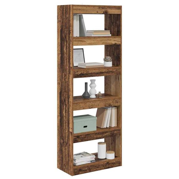 vidaXL Book Cabinet Old wood 60 x 30 x 166 cm Engineered wood