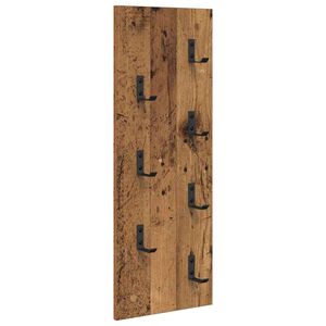 vidaXL Wall-Mounted Coat Rack Wall-mounted Old Wood 30 x 1.5 x 80 cm