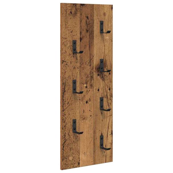vidaXL Wall-Mounted Coat Rack Wall-mounted Old Wood 30 x 1.5 x 80 cm