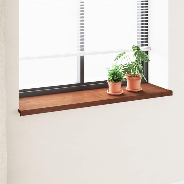 vidaXL Window Sill Brown Wood 160 x 45 x 4.5 cm PVC