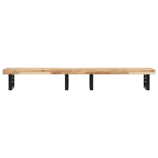 vidaXL Basin Shelf Wall Mounted Steel and Solid Wood Acacia