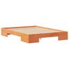 vidaXL Floor Bed Frame with Storage Brown 140 x 190 cm Solid pine wood