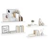 vidaXL Floating Wall Shelves 4 pcs High Gloss White 90x23.5x3.8 cm MDF