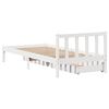 vidaXL Bed Frame without Mattress White 90x200 cm Solid Wood Pine