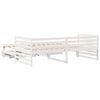 vidaXL Daybed with Drawers without Mattress White 90x200 cm Solid Wood