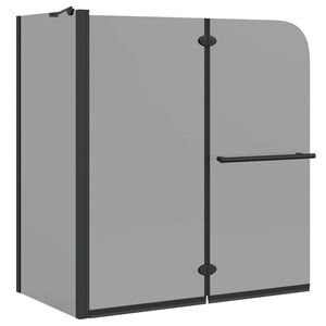 vidaXL Bi-Folding Shower Enclosure Dark Transparent 120 x 67 x 129 cm