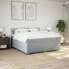 vidaXL Box Spring Bed with Mattress Light Grey 180x200 cm Fabric