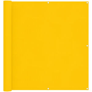 vidaXL Balcony Screen Yellow 110 x 200 cm Oxford Fabric