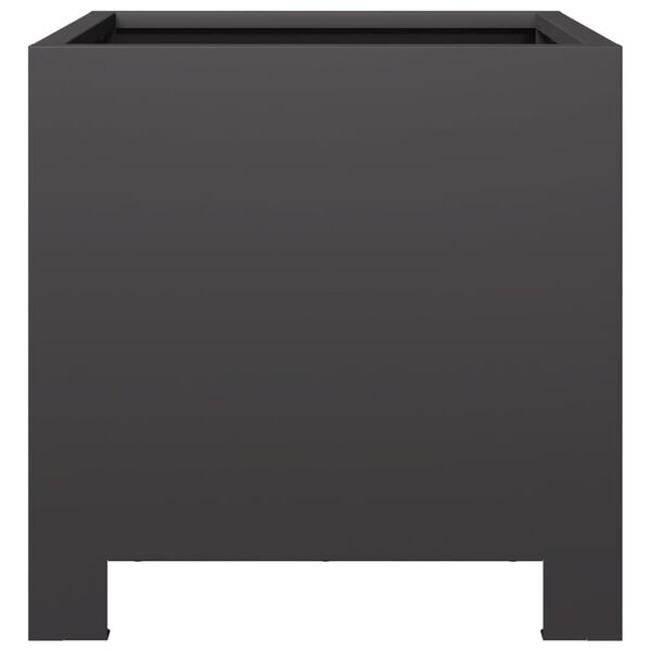 vidaXL Garden Planter Black 30x30x30 cm Steel