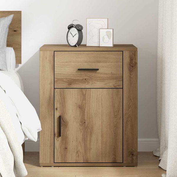 vidaXL Bedside Cabinet Artisan Oak 35 x 50 x 60 cm Engineered Wood