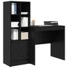 vidaXL Desk with Drawer 2 pcs Black Oak