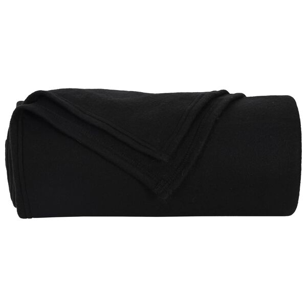 vidaXL Throw Blankets 24 pcs Black 240 x 220 cm Fleece