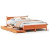vidaXL Bed Frame without Mattress Wax Brown 120x200 cm Solid Wood Pine