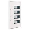vidaXL Front Door White 110x210 cm Aluminium and PVC
